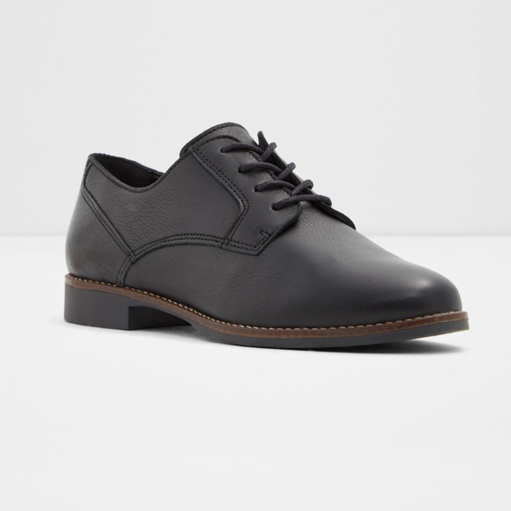 Aldo Black Leather Oxfords